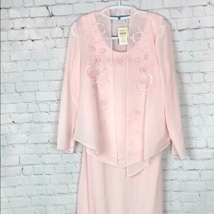 Cold water Creek Elegant Peach Dress Set NWT